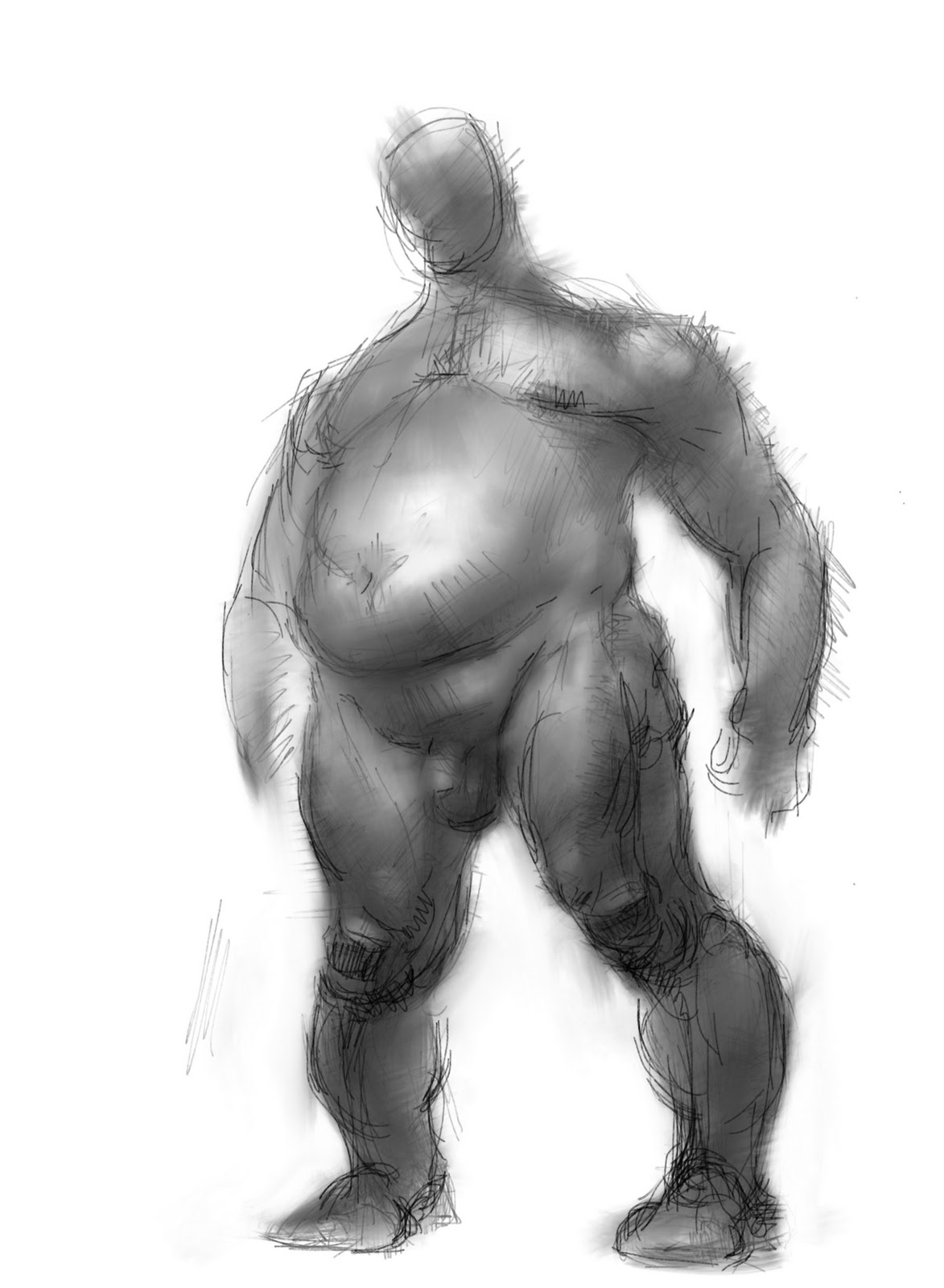 big fat naked man deer and naked women